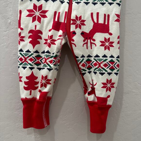 Hanna Andersson Dear Deet Holiday Zipper Sleeper Pajamas - Picture 5 of 8